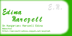 edina marczell business card